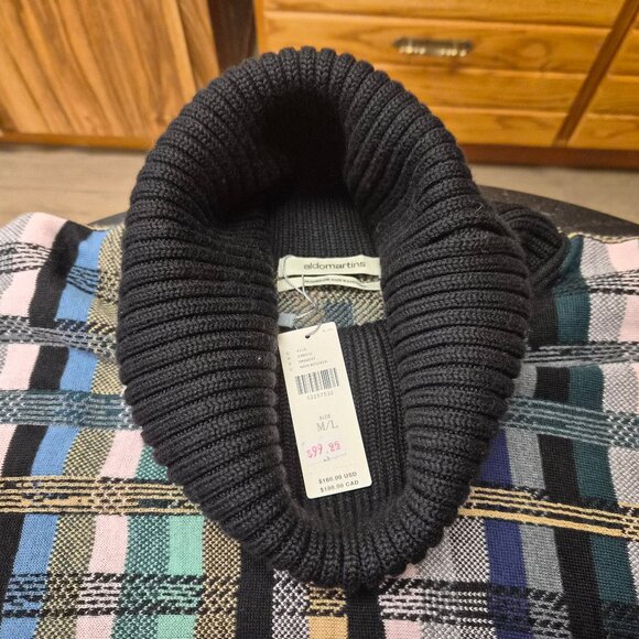 Aldomartins Anthropologie Wool Blend Check Poncho M/L Cozy Hygge Preppy Academi - Picture 4 of 6